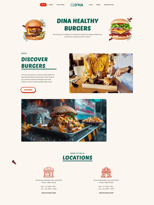 dina-burger-restaurant-theme